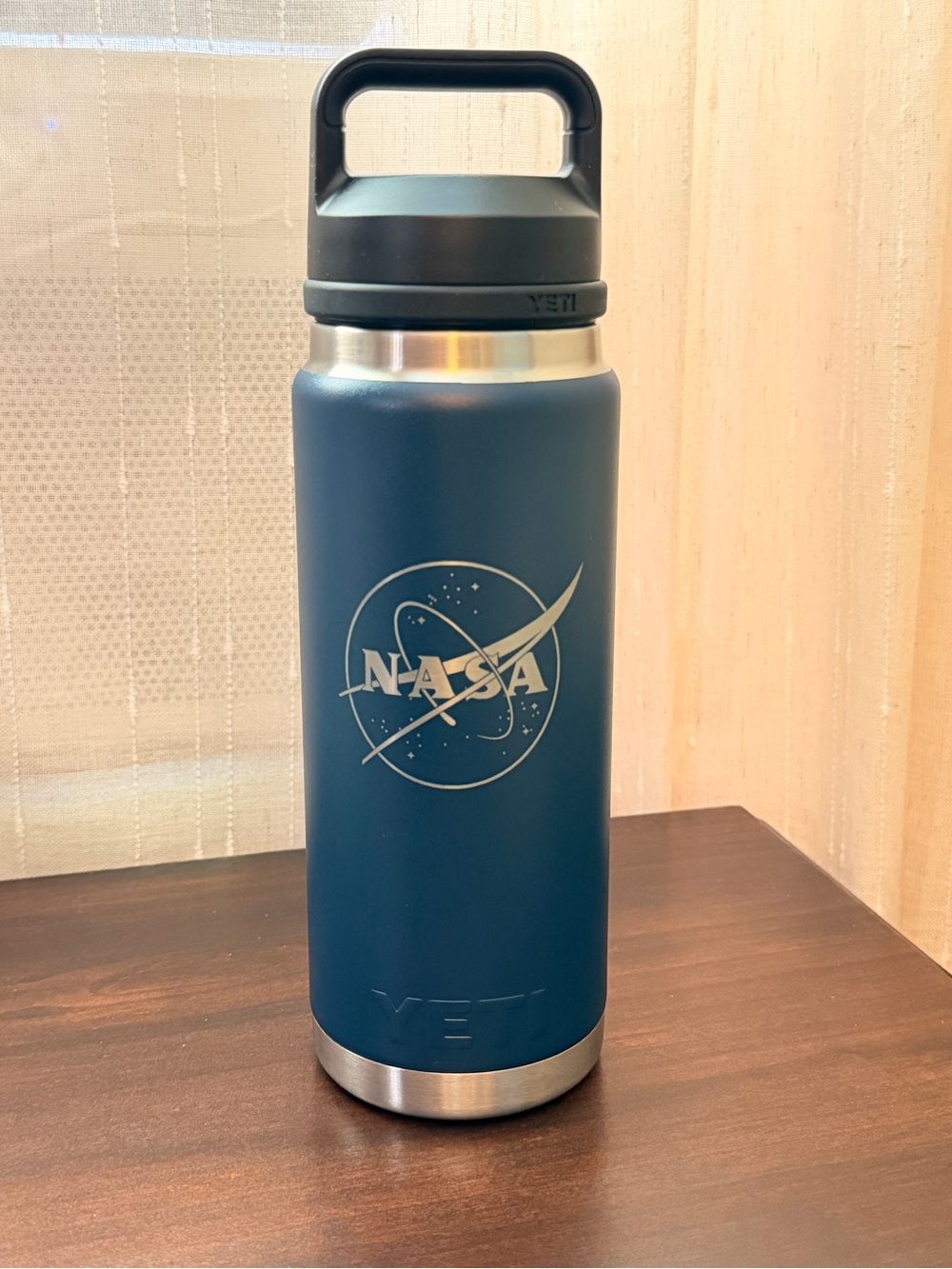 YETI Navy NASA Logo Insulated 26oz Bottle - Blue